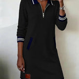 Sylvie - Robe En Coton Chic À Manches Longues