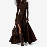 Élodie - Robe Longue Élégante Avec Ceinture Incluse