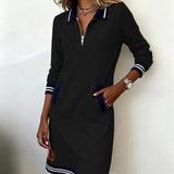 Sylvie - Robe En Coton Chic À Manches Longues