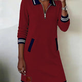 Sylvie - Robe En Coton Chic À Manches Longues