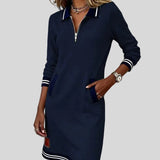 Sylvie - Robe En Coton Chic À Manches Longues
