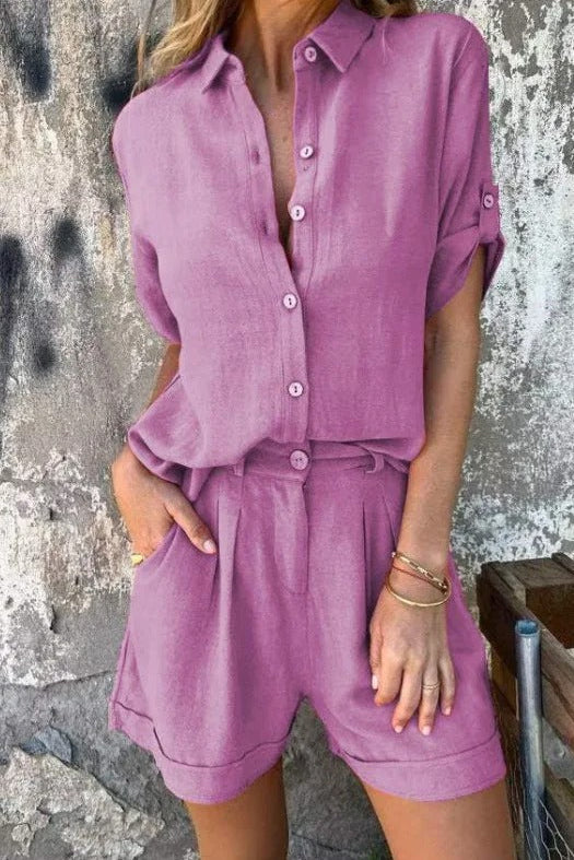 Melda - Ensemble Boutonné Aéré