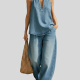 Ivy - Ensemble deux pièces denim vintage
