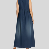 Karen - Robe maxi en denim lavé vintage