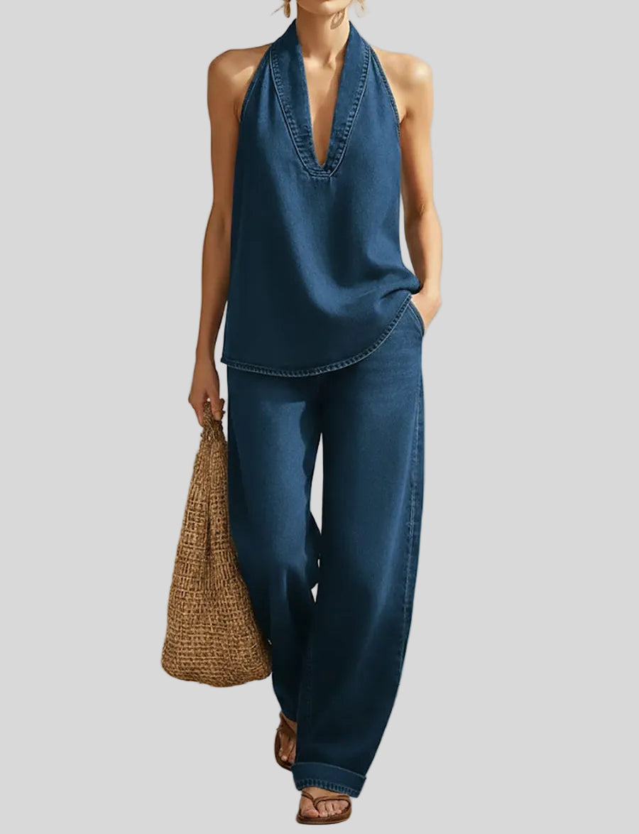 Ivy - Ensemble deux pièces denim vintage