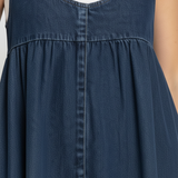 Karen - Robe maxi en denim lavé vintage