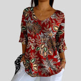 Clémence – Blouse Florale Bohème Élégante