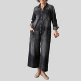 Diana - Combinaison en denim vintage à boutons