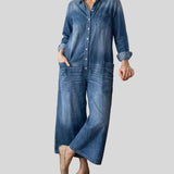Diana - Combinaison en denim vintage à boutons