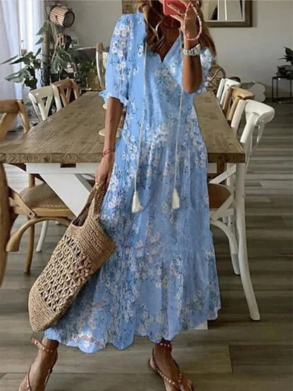Luna - Robe Midi De Style Boho Sans Effort