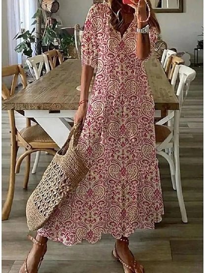 Luna - Robe Midi De Style Boho Sans Effort