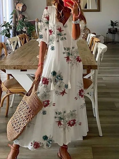 Luna - Robe Midi De Style Boho Sans Effort