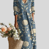 Amélie – Robe Florale Vintage Élégance Naturelle